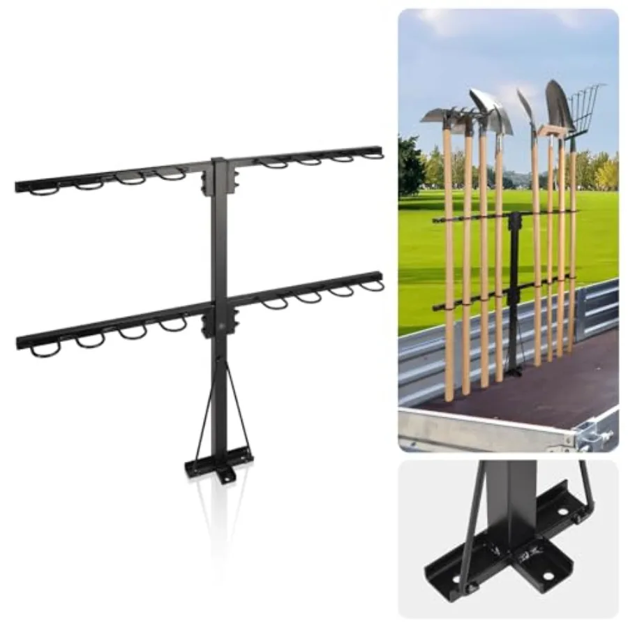 Upgraded Utility Trailer Accessories Trailer Tool Rack with 8 Tool Holes, Heavy-Duty Landscape Accessories Reinforced Base Shov
Upgraded Utility Trailer Accessories Trailer Tool Rack with 8 Tool Holes, Heavy-Duty Landscape Accessories Reinforced Base Shov