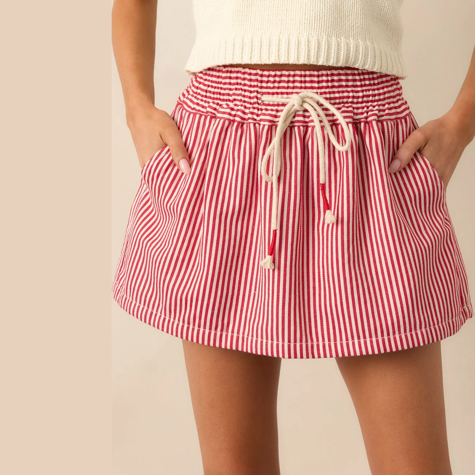 Fashion Women Mini Skirts Summer Stripe Drawstring Elastic Waist Skirts Casual Skirts Teen Girl Y2K Outfits A-Line Tutu Skirt
Fashion Women Mini Skirts Summer Stripe Drawstring Elastic Waist Skirts Casual Skirts Teen Girl Y2K Outfits A-Line Tutu Skirt