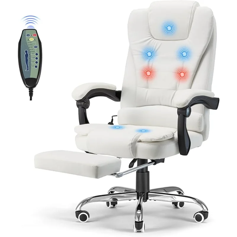 Esright Heated Massage Executive Chair With Footrest, High Back Reclining Swivel Home Office Chair, Leather Computer Chair
Esright Heated Massage Executive Chair With Footrest, High Back Reclining Swivel Home Office Chair, Leather Computer Chair