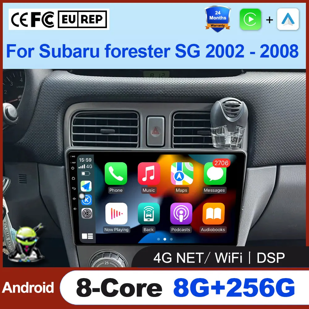 For Subaru forester SG 2002 - 2008 Wireless CarPlay Android Auto Radio Car radio Multimedia Player GPS Navigation DSP Tools
For Subaru forester SG 2002 - 2008 Wireless CarPlay Android Auto Radio Car radio Multimedia Player GPS Navigation DSP Tools