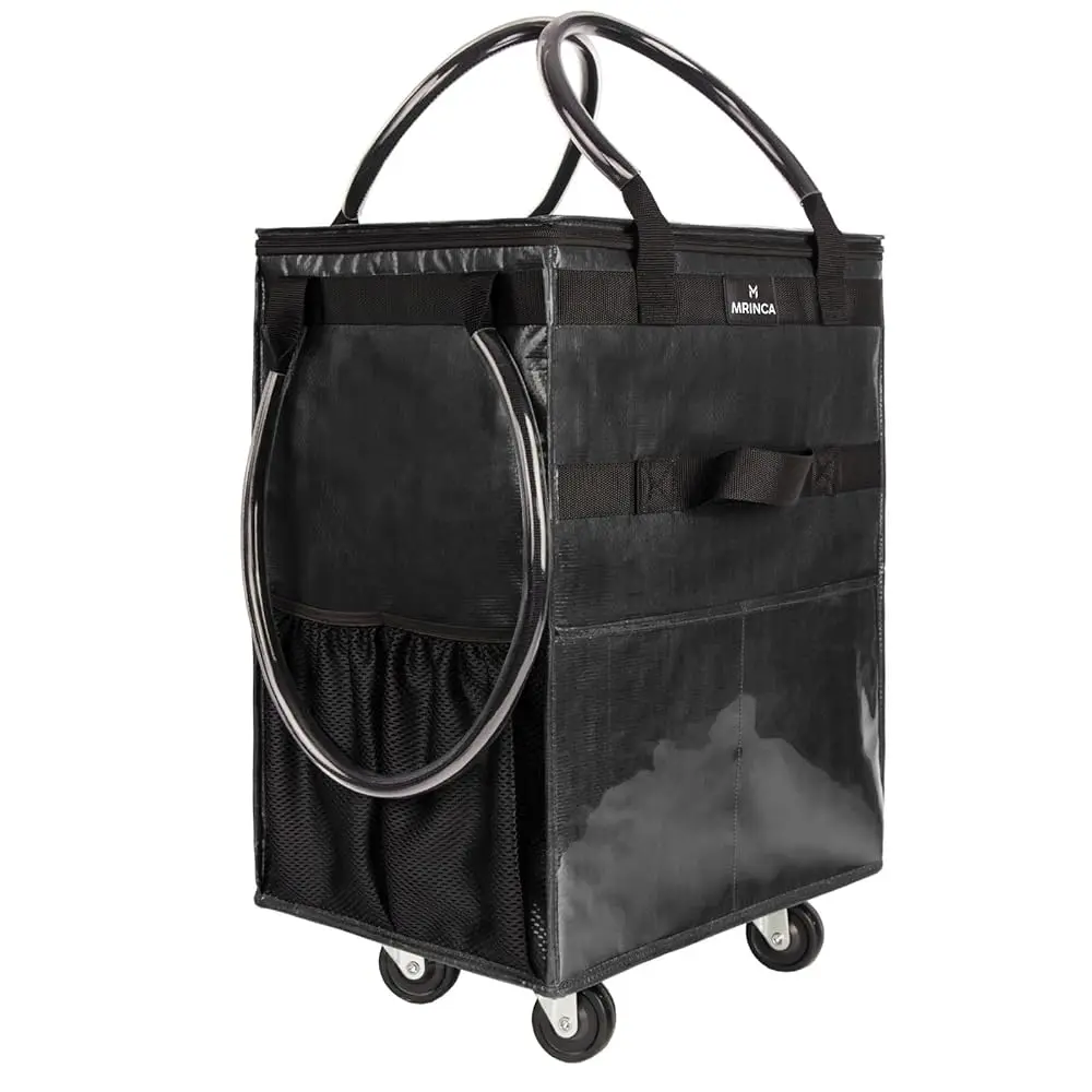 Reusable Grocery Bag With Wheels,Foldable Shopping Rolling Tote Bag,Shopping Trolley Cart With Zippered Top,Heavy Duty 
Reusable Grocery Bag With Wheels,Foldable Shopping Rolling Tote Bag,Shopping Trolley Cart With Zippered Top,Heavy Duty