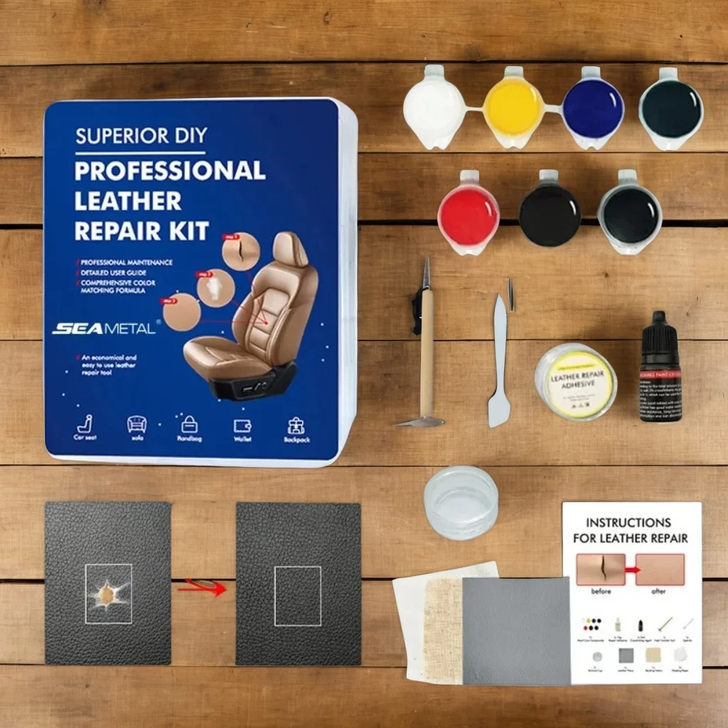 Набор инструментов для ремонта кожи автомобиля — 7 цветов для самостоятельного ремонта ожогов, царапин, трещин и истираний сидений (реставрация кожи)
Набор инструментов для ремонта кожи автомобиля — 7 цветов для самостоятельного ремонта ожогов, царапин, трещин и истираний сидений (реставрация кожи)