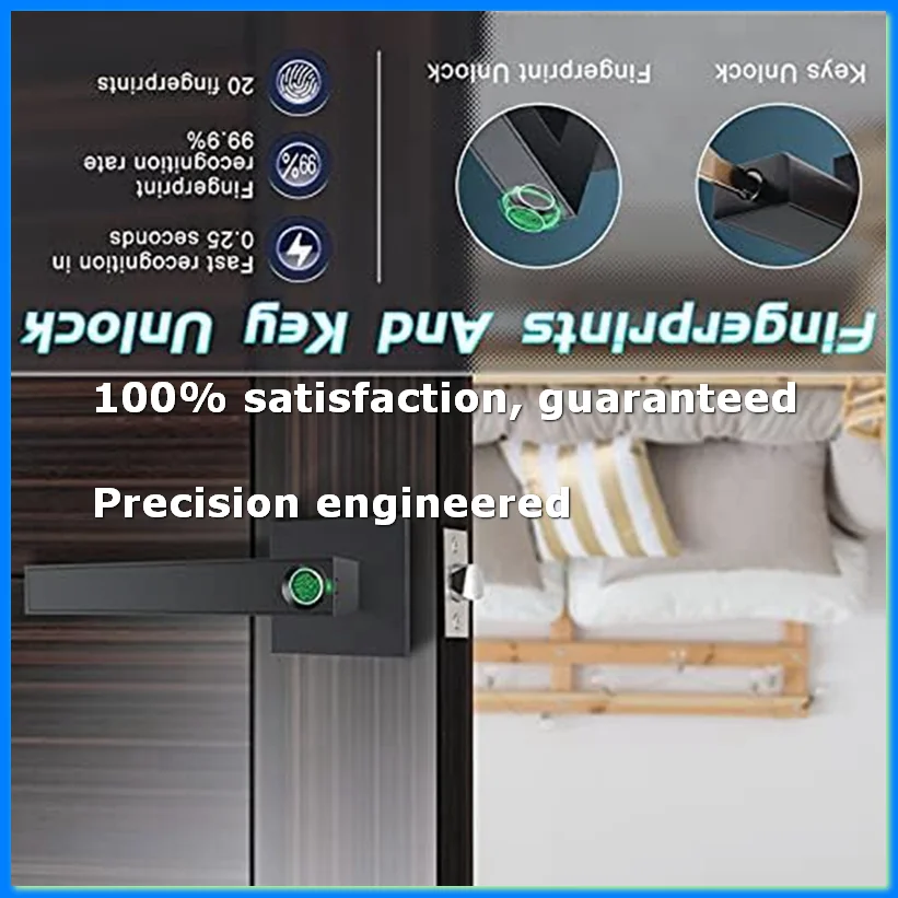Fingerprint Door Lock Biometric Door Lock Smart Door Handle Door Lock Bedroom Door Lock Hotel Warehouse Office F180B-A69M
Fingerprint Door Lock Biometric Door Lock Smart Door Handle Door Lock Bedroom Door Lock Hotel Warehouse Office F180B-A69M