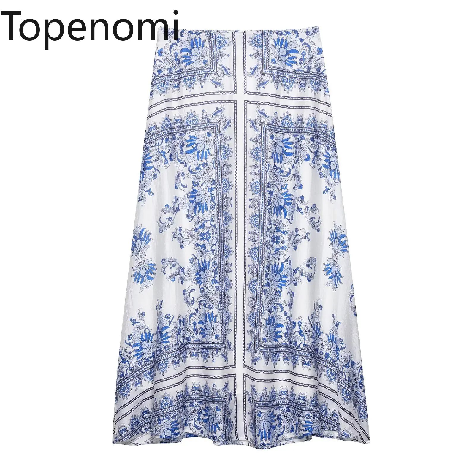 Topenomi Vintage Printed Skirt Women 2025 Summer High Waisted A-line Long Skirts French Fashion Versatile Vacation Style Faldas
Topenomi Vintage Printed Skirt Women 2025 Summer High Waisted A-line Long Skirts French Fashion Versatile Vacation Style Faldas