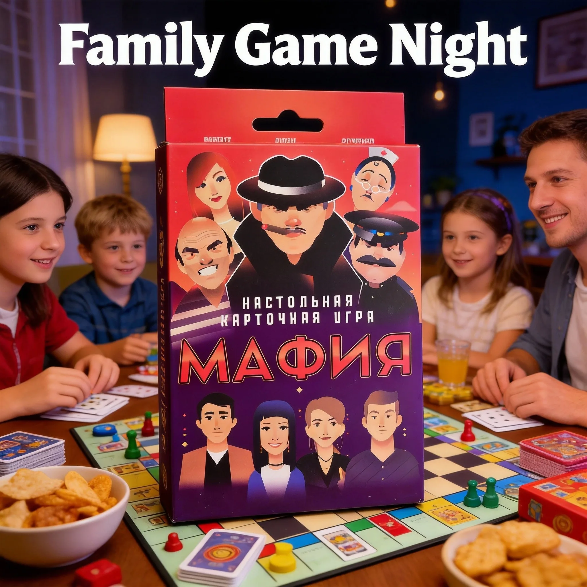 Russian Mafia Board Game - Classic Social Deduction Party Game for Strategic, Suspenseful Fun
Russian Mafia Board Game - Classic Social Deduction Party Game for Strategic, Suspenseful Fun
