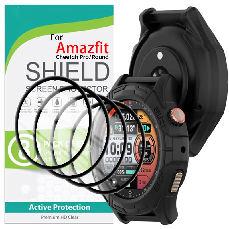 5-1Pcs Screen Protector for Amazfit Cheetah Pro Round Smartwatch 3D Curved Protective Soft Anti-scratch Films for Amazfit Round
5-1Pcs Screen Protector for Amazfit Cheetah Pro Round Smartwatch 3D Curved Protective Soft Anti-scratch Films for Amazfit Round