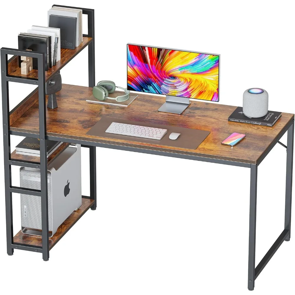 Computer Desk 55 inch with Storage Shelves Study Writing Table for Home Office,Modern Simple Style, Rustic Brown
Computer Desk 55 inch with Storage Shelves Study Writing Table for Home Office,Modern Simple Style, Rustic Brown