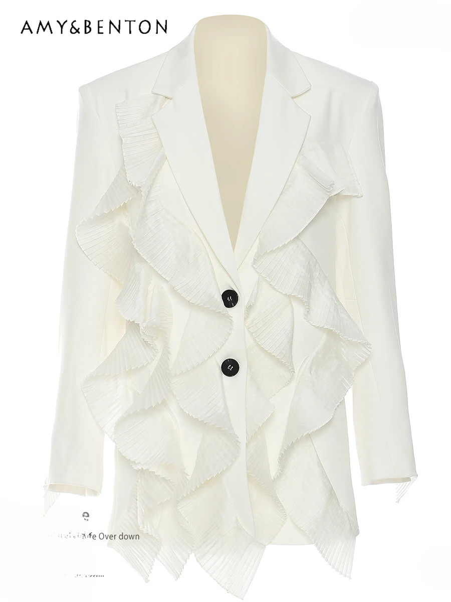 2024 Early Spring New High-Grade Fashion Irregular Pleated Lapel Suit Jackets for Women Elegant OL Street Jacket Oversized Coat
2024 Early Spring New High-Grade Fashion Irregular Pleated Lapel Suit Jackets for Women Elegant OL Street Jacket Oversized Coat