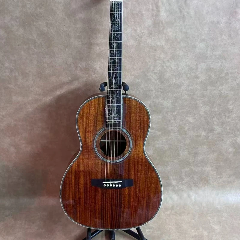 Acoustic Guitar 00045 Solid Top Luxury 39-inch All Koa Wooden Ebony Fingerboard Abalone Shell Inlaid
Acoustic Guitar 00045 Solid Top Luxury 39-inch All Koa Wooden Ebony Fingerboard Abalone Shell Inlaid