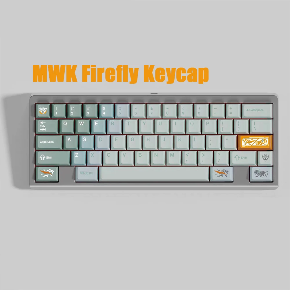 MWK Firefly Keycap Set 5-Side Sublimation PBT Cherry Profile Key Cap with 7U Spacebar Compatible For Alice Mechanical Keyboard