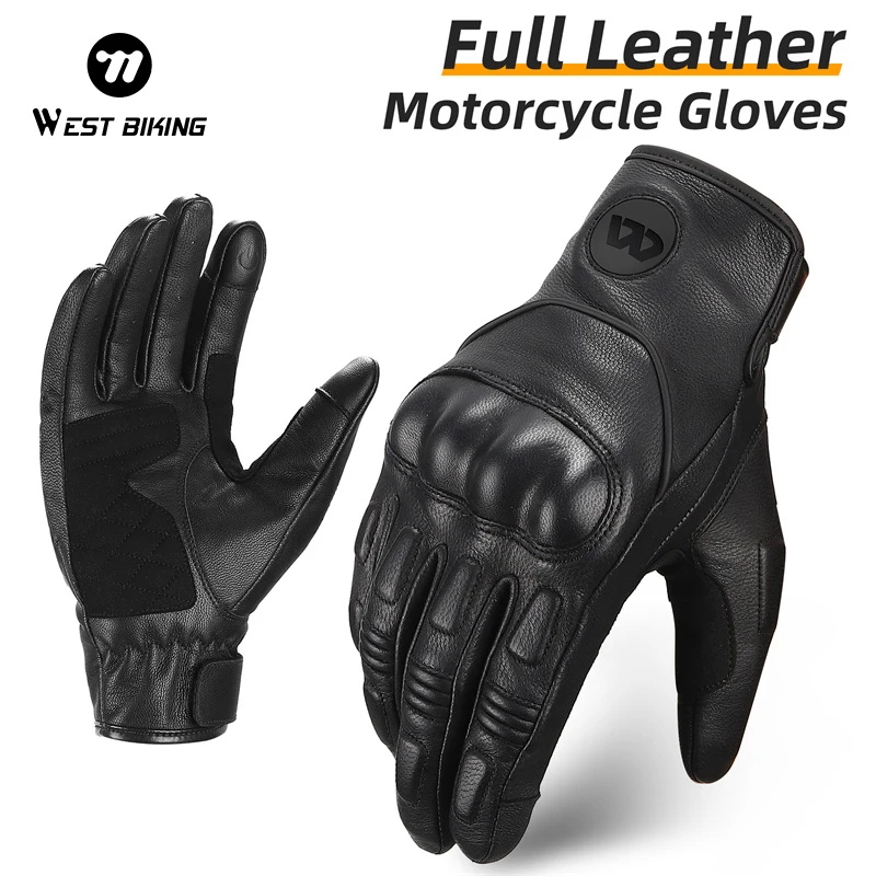 WEST BIKING Motorcycle GLoves Breathable Leather Outdoor Sports Cycling Gloves Non-Slip Full Finger Gloves Motorbike Equipment
WEST BIKING Motorcycle GLoves Breathable Leather Outdoor Sports Cycling Gloves Non-Slip Full Finger Gloves Motorbike Equipment