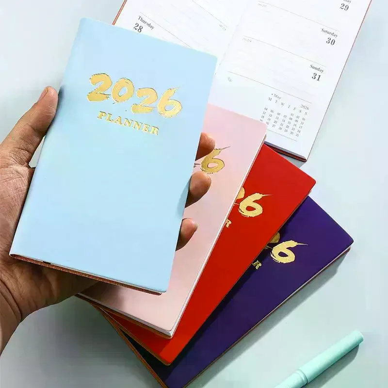 A6 Specification 2026 English Calendar Book, 64 Sheets 128 Page Leather Calendar Book, 365 Day Daily Plan Book
A6 Specification 2026 English Calendar Book, 64 Sheets 128 Page Leather Calendar Book, 365 Day Daily Plan Book