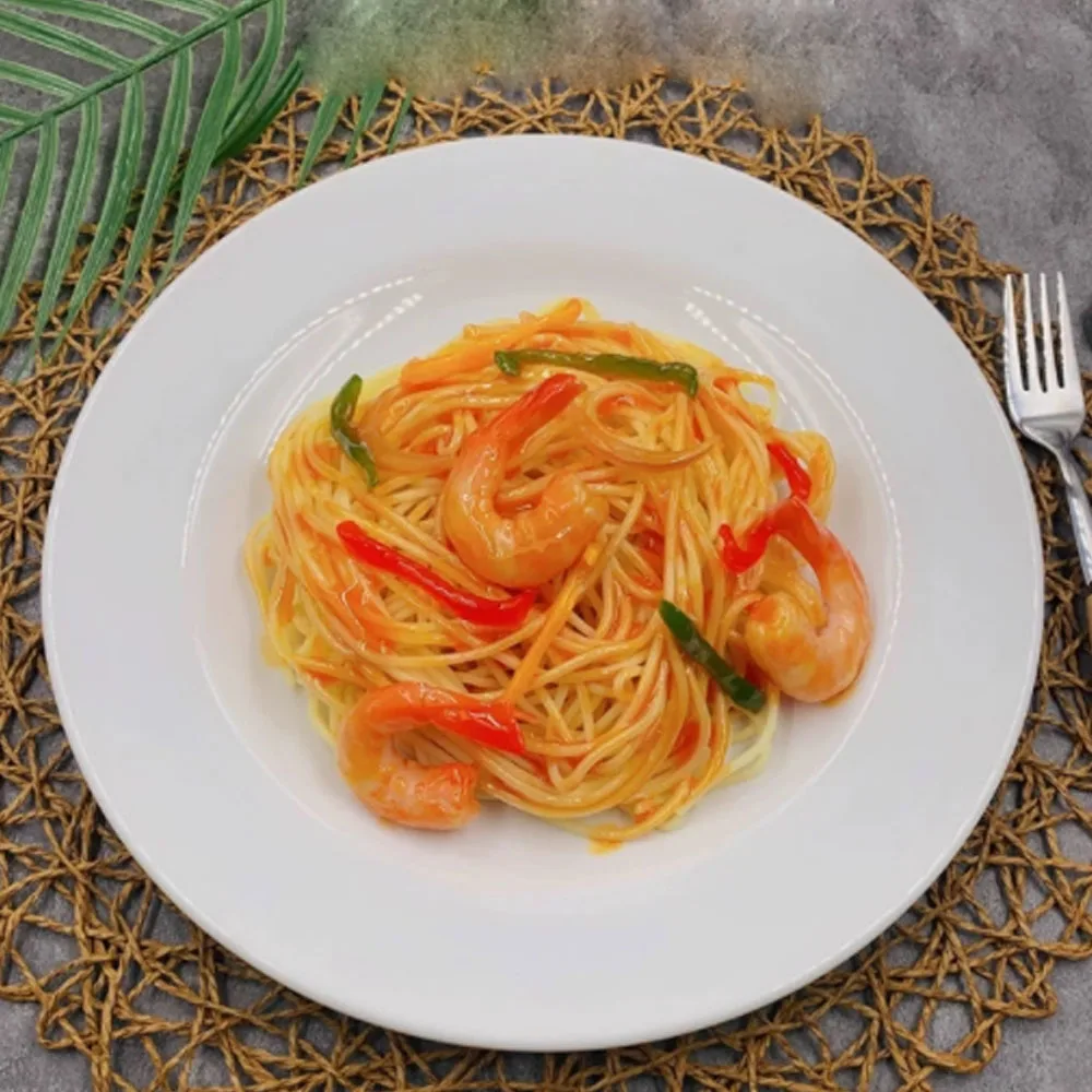Artificial Simulation food props Kitchen hotel restaurant cabinet shop store decor fake Sauce Shrimp Spaghetti noodles model
Artificial Simulation food props Kitchen hotel restaurant cabinet shop store decor fake Sauce Shrimp Spaghetti noodles model