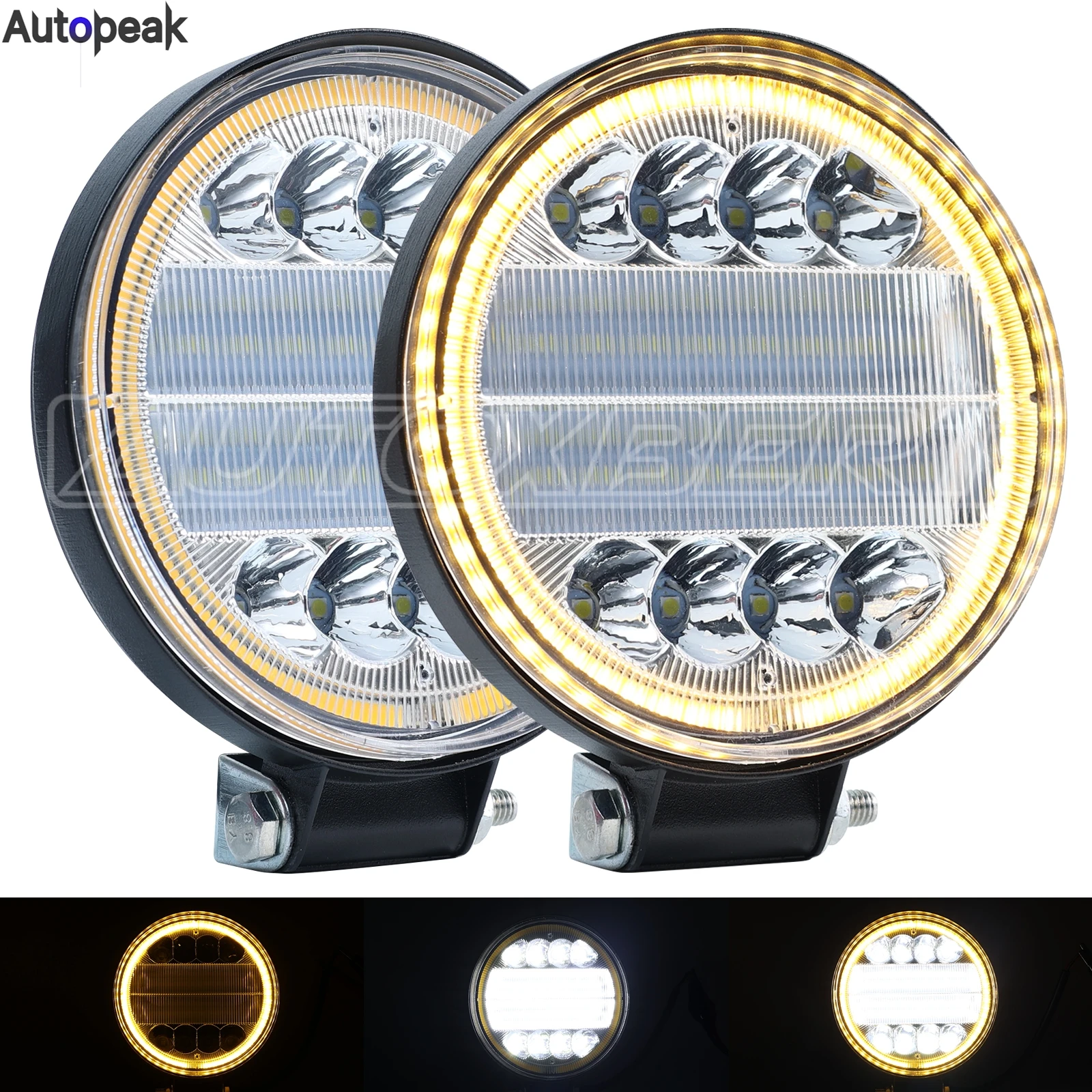 4 Inch LED White Yellow Work Light Offroad Light Motorcycle Truck Jeep UTV Vehicle's Driving Lamps Super Bright Car Accessories
4 Inch LED White Yellow Work Light Offroad Light Motorcycle Truck Jeep UTV Vehicle's Driving Lamps Super Bright Car Accessories