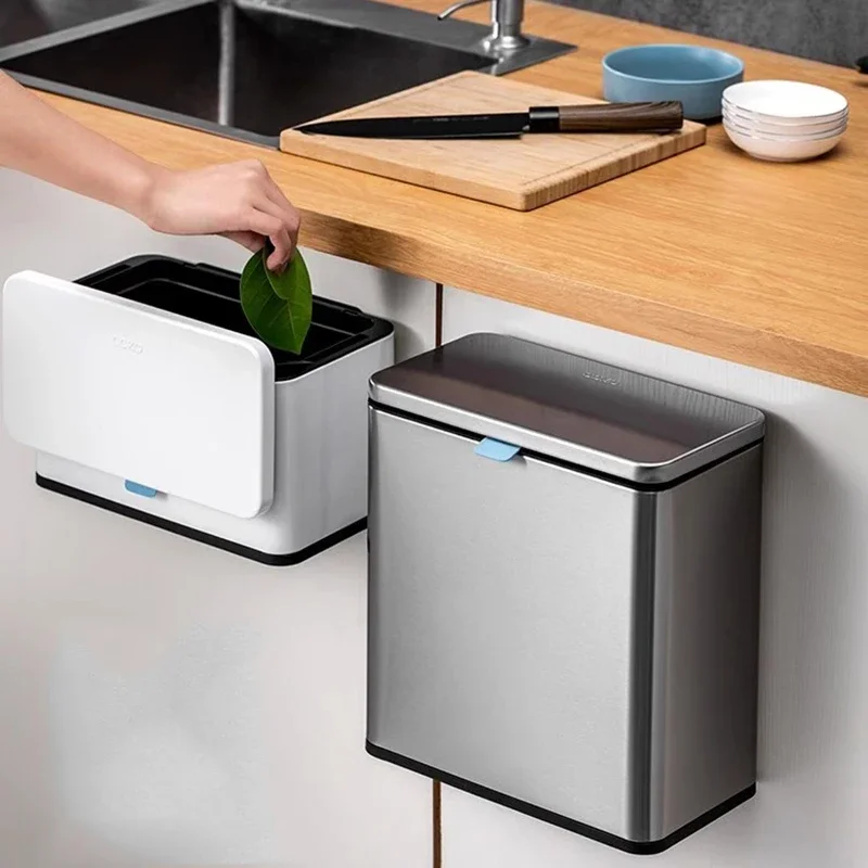 Space Saving Wall Mounted Stainless Trash Bin Cabinet Door Hanging Kitchen Bathroom Waste Basket Odor Proof
Space Saving Wall Mounted Stainless Trash Bin Cabinet Door Hanging Kitchen Bathroom Waste Basket Odor Proof