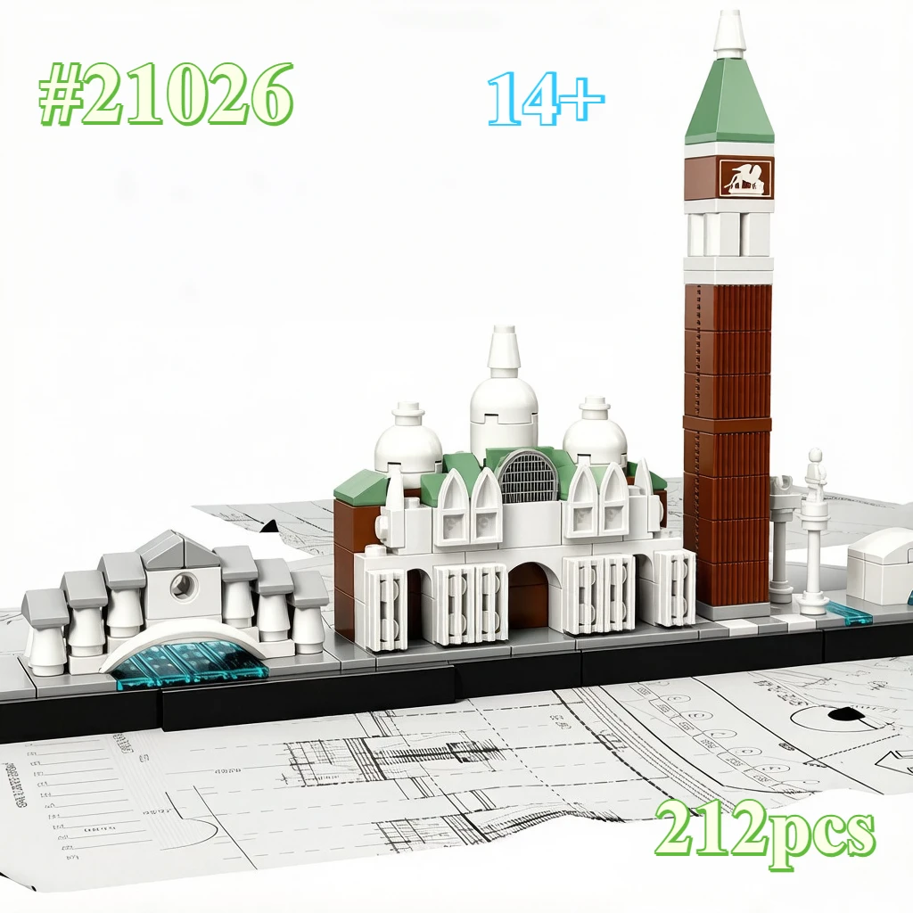 Beautiful Venice City Skyline Model 21026 Building Blocks Sets Suitable for birthdayGiftsCompatiblewith Legoed Particles,212pcs.
Beautiful Venice City Skyline Model 21026 Building Blocks Sets Suitable for birthdayGiftsCompatiblewith Legoed Particles,212pcs.