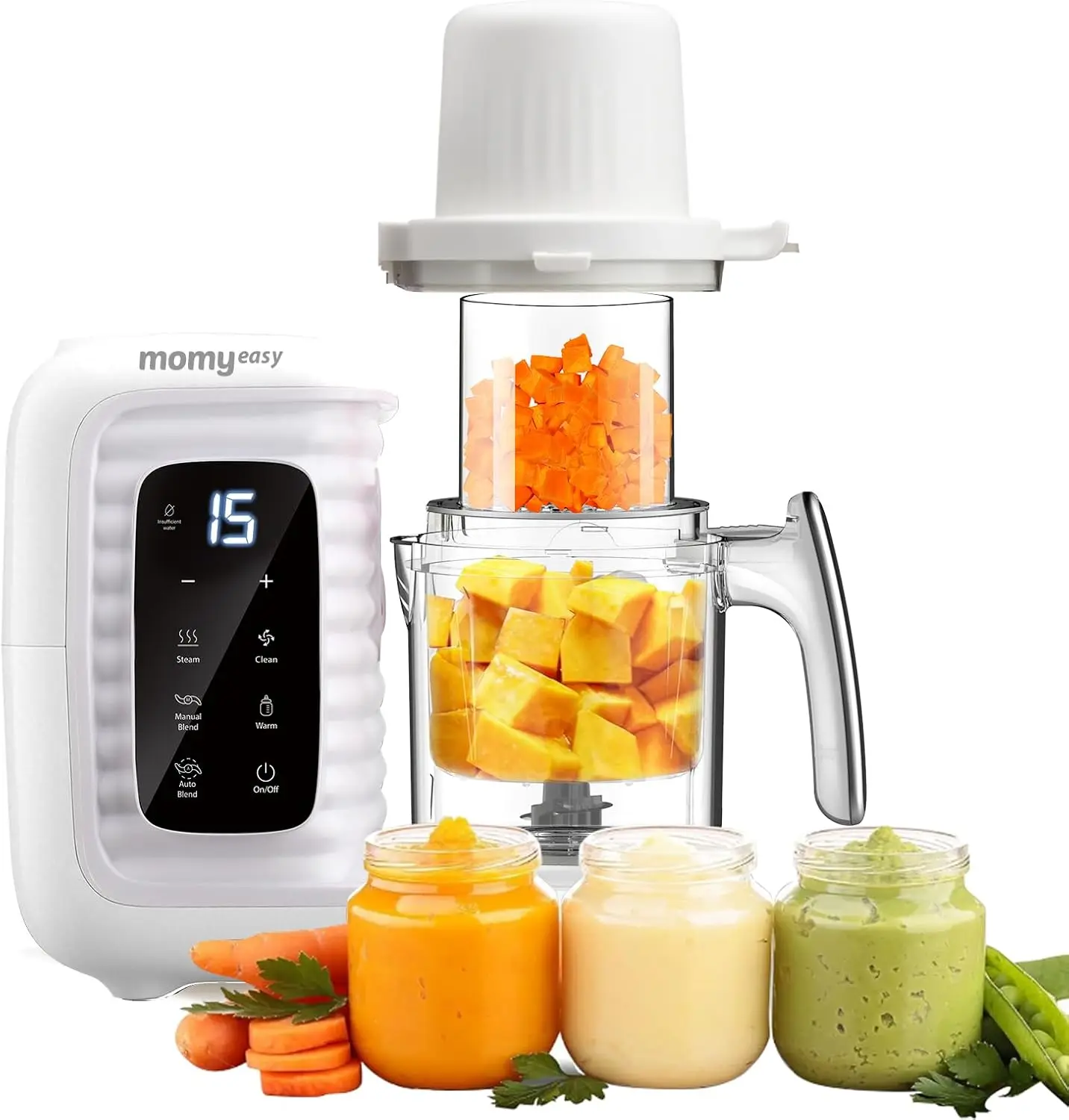 Multifunction Baby Food Processor with Steamer, Chopper, Grinder & Bottle Warmer - Auto Cooking Touch Control
Multifunction Baby Food Processor with Steamer, Chopper, Grinder & Bottle Warmer - Auto Cooking Touch Control