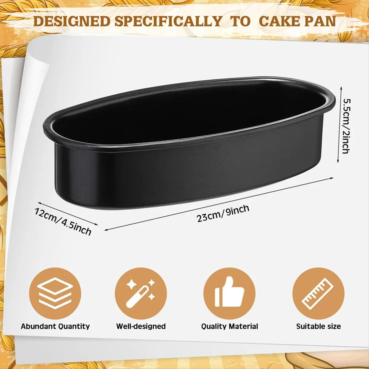 ABUA 4 Packs Oval Cheesecake Pan 9x4.5x2 Inches Nonstick Baking Loaf Pan Meat Bakeware Large Cake Mold for Baking Cake
ABUA 4 Packs Oval Cheesecake Pan 9x4.5x2 Inches Nonstick Baking Loaf Pan Meat Bakeware Large Cake Mold for Baking Cake
