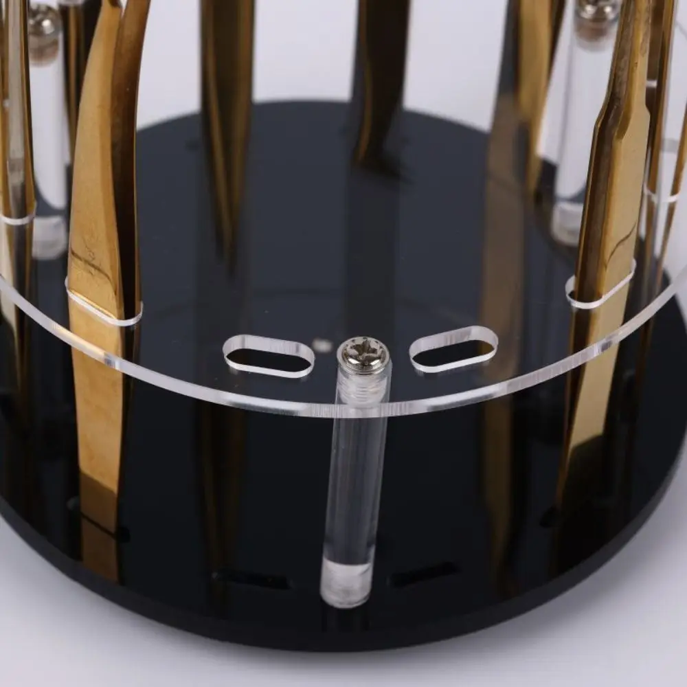 12 Holes Eyelash Tweezers Holder 360° Rotate Acrylic Material Lash Tweezers Stand Space Saving Detachable Design
12 Holes Eyelash Tweezers Holder 360° Rotate Acrylic Material Lash Tweezers Stand Space Saving Detachable Design