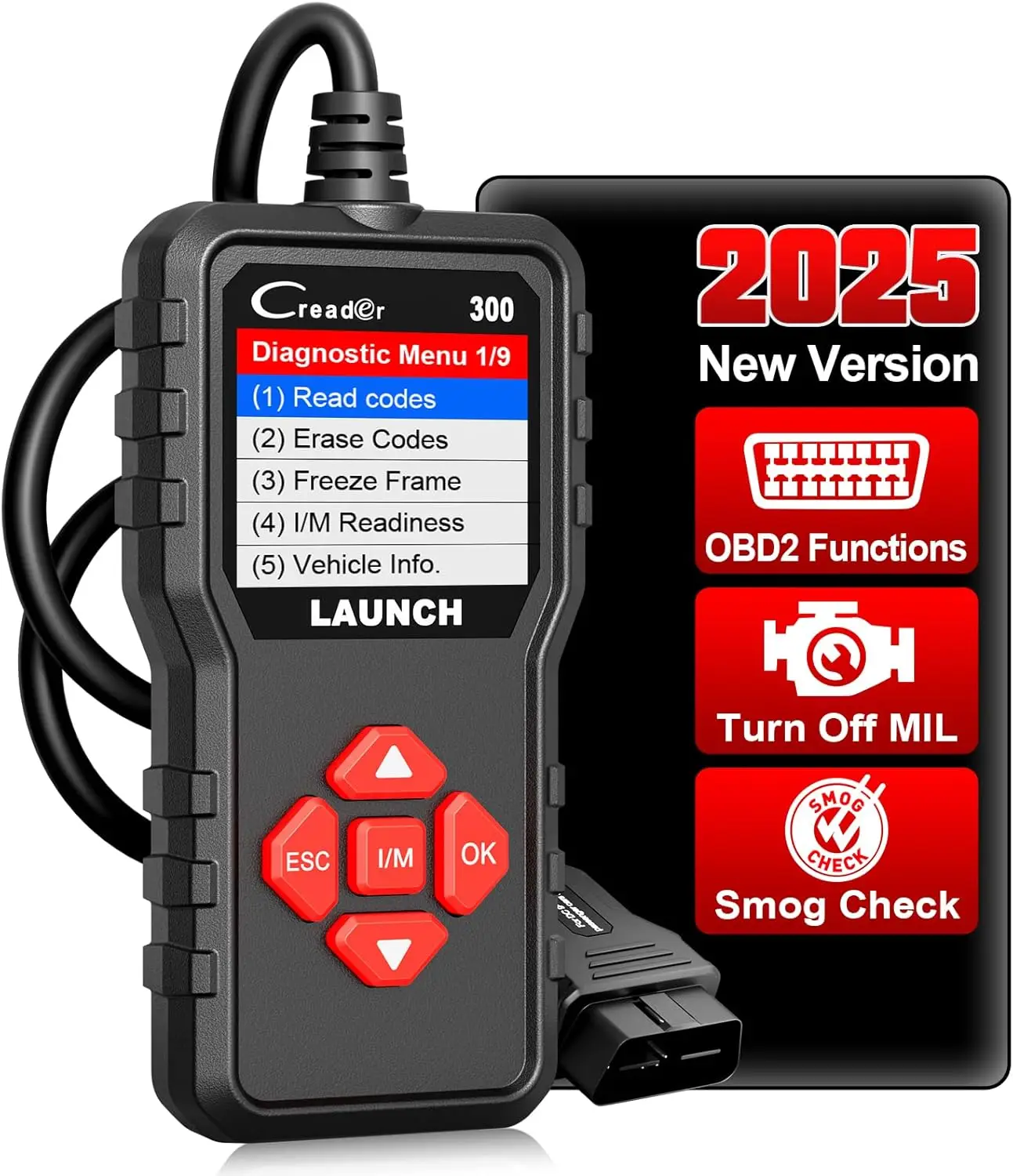 Creader 300 OBD2 Scanner, Engine Fault Code Reader, Supports Data Stream, All OBDII Cars Since 1996, Free Update, 2025 Upgraded
Creader 300 OBD2 Scanner, Engine Fault Code Reader, Supports Data Stream, All OBDII Cars Since 1996, Free Update, 2025 Upgraded