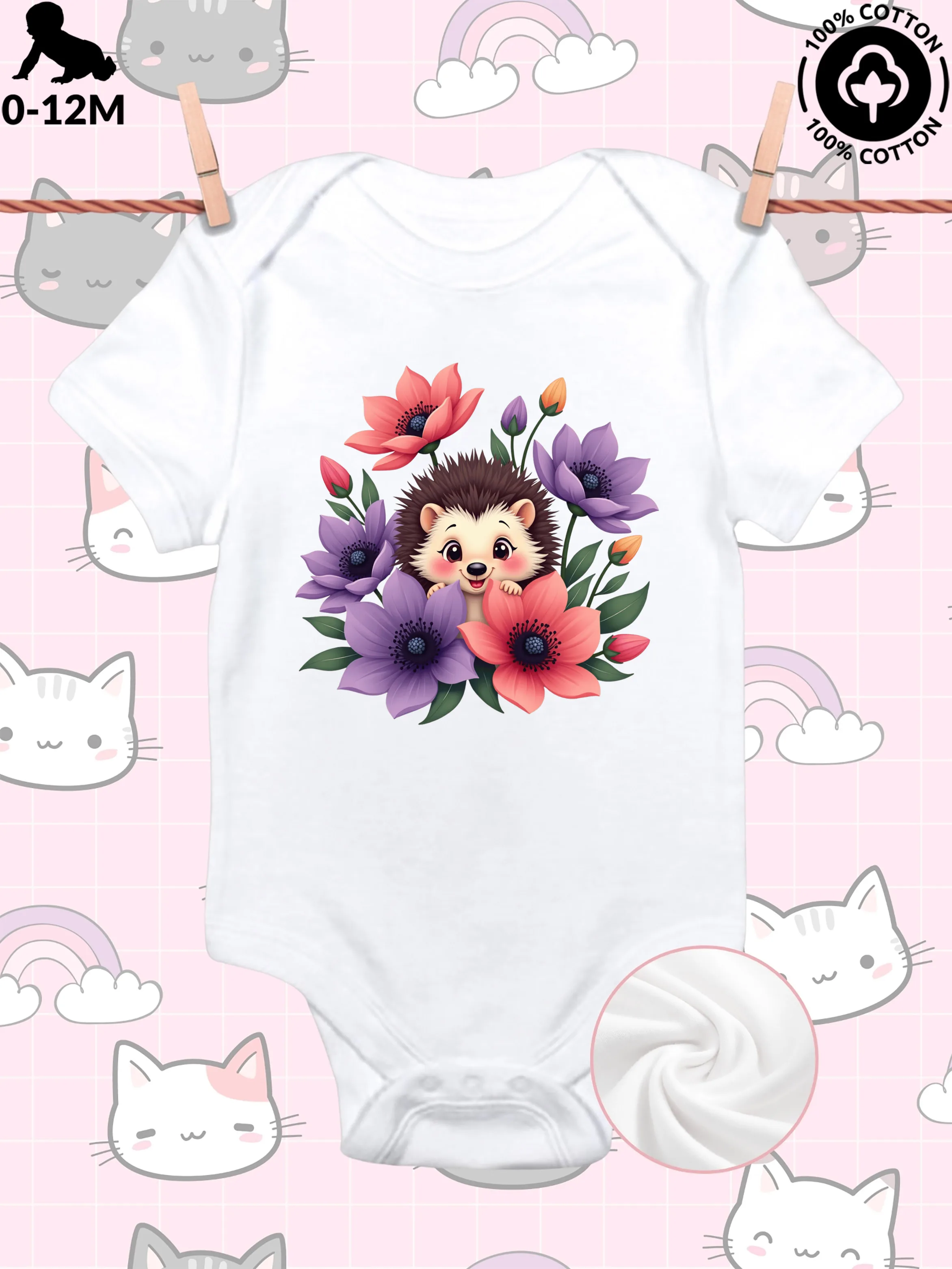 Детский комбинезон-слип унисекс с цветочным принтом, из чистого хлопка, мягкий, всесезонный, белый, 190 г/м²
Детский комбинезон-слип унисекс с цветочным принтом, из чистого хлопка, мягкий, всесезонный, белый, 190 г/м²