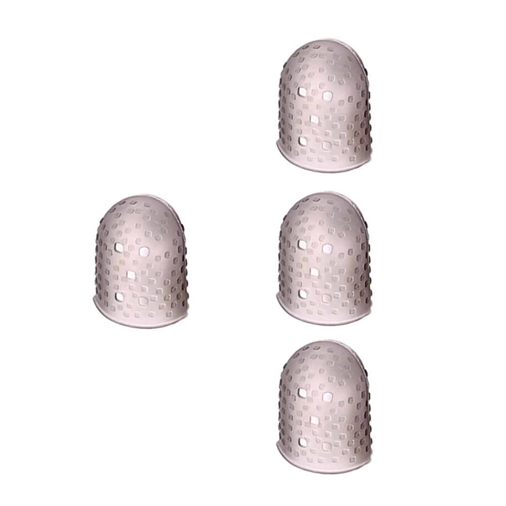 4 Pcs Finger Guard Silicone Cot Office Thumb Protector Cover Fingertip Guitar Caps 
4 Pcs Finger Guard Silicone Cot Office Thumb Protector Cover Fingertip Guitar Caps