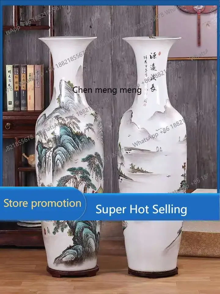 HzqJingdezhen ceramics floor-to-ceiling 1.4-meter ornaments New Chinese-style home furnishing living room decoration
HzqJingdezhen ceramics floor-to-ceiling 1.4-meter ornaments New Chinese-style home furnishing living room decoration