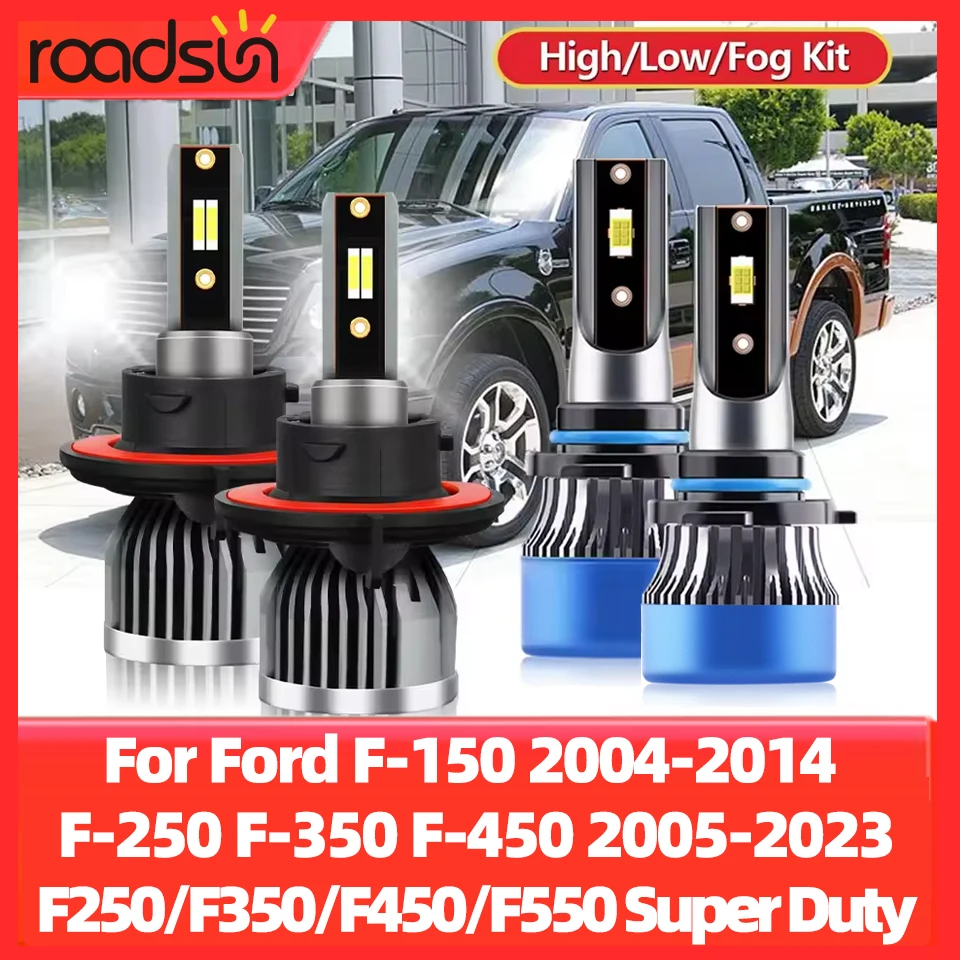 Roadsun LED Car Headlight 28000LM Headlamps Bulbs For Ford F-150 2004-2014 F-250 F-350 F-450 2005-2023 F250 F350 F550 Super Duty
Roadsun LED Car Headlight 28000LM Headlamps Bulbs For Ford F-150 2004-2014 F-250 F-350 F-450 2005-2023 F250 F350 F550 Super Duty