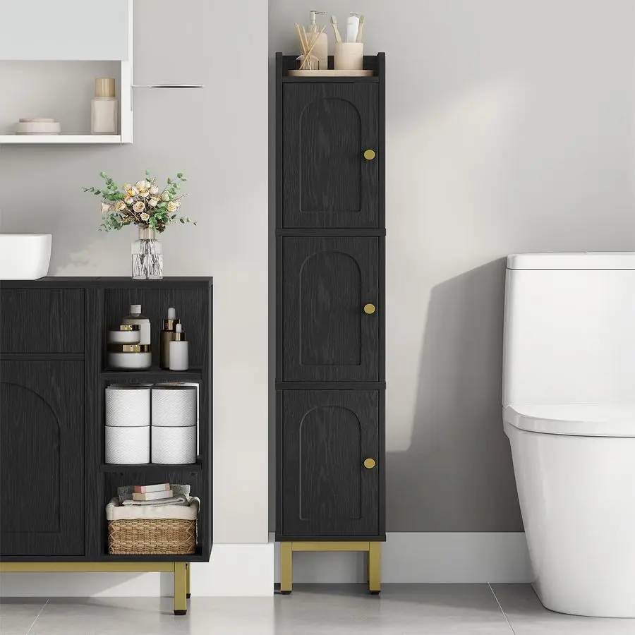 Bathroom Storage Cabinet, Narrow Bathroom Organizers and Storage with 4 Adjustable Feet, Laundry Room Organization Customizable
Bathroom Storage Cabinet, Narrow Bathroom Organizers and Storage with 4 Adjustable Feet, Laundry Room Organization Customizable