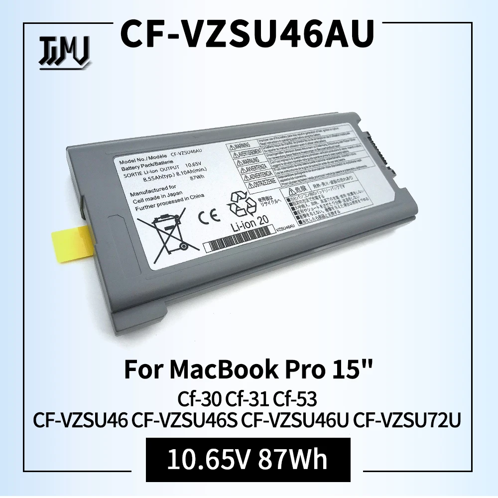 New Laptop Battery 9cell Replacement for Panasonic Toughbook Cf-30 Cf-31 Cf-53 CF-VZSU46 CF-VZSU46S CF-VZSU46U CF-VZSU46R
New Laptop Battery 9cell Replacement for Panasonic Toughbook Cf-30 Cf-31 Cf-53 CF-VZSU46 CF-VZSU46S CF-VZSU46U CF-VZSU46R