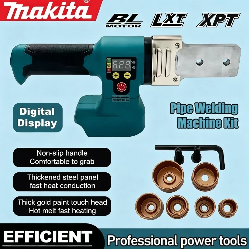 Makita Cordless Electric Pipe Welding Machine PPR PE Plastic Tube Hot Melt Fuser Soldering Iron For 18V 20V Battery Power Tool
Makita Cordless Electric Pipe Welding Machine PPR PE Plastic Tube Hot Melt Fuser Soldering Iron For 18V 20V Battery Power Tool
