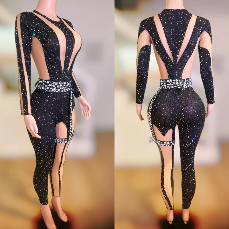 Irregular Full Rhinestones Jumpsuit Sexy Pole Dance Clothing Women Gogo Dancer Costume Halloween Stage Rave Outfits XS8688
Irregular Full Rhinestones Jumpsuit Sexy Pole Dance Clothing Women Gogo Dancer Costume Halloween Stage Rave Outfits XS8688