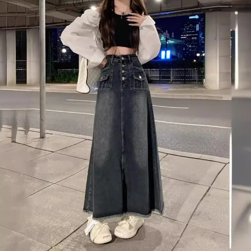 Горячая новинка 2026: Весенне-летняя женская джинсовая юбка миди в корейском стиле, модная универсальная джинсовая юбка А-силуэта с бахромой
Горячая новинка 2026: Весенне-летняя женская джинсовая юбка миди в корейском стиле, модная универсальная джинсовая юбка А-силуэта с бахромой