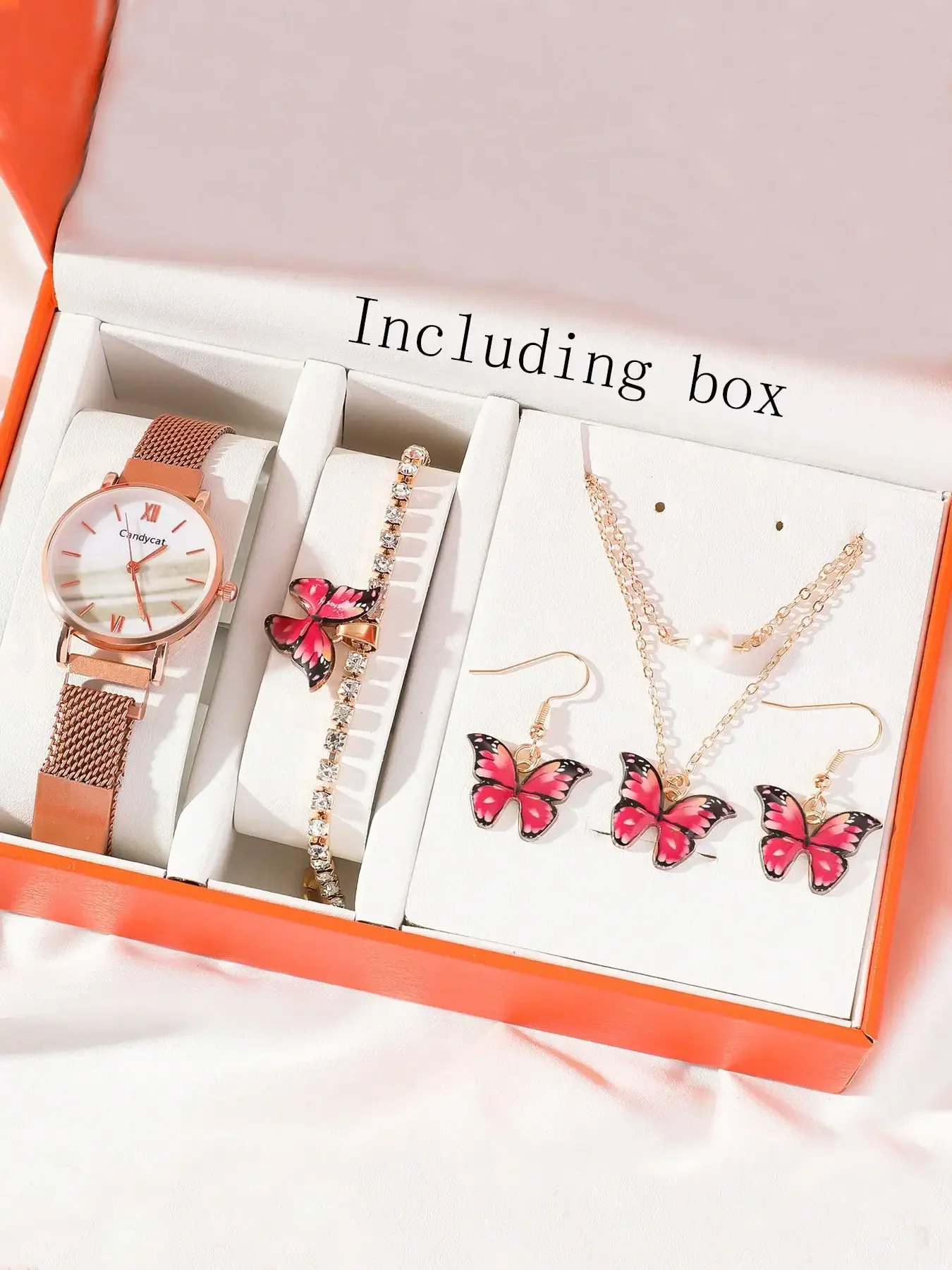 Small niche, simple and versatile women's lazy Milan with quartz watch+butterfly accessory set
Small niche, simple and versatile women's lazy Milan with quartz watch+butterfly accessory set