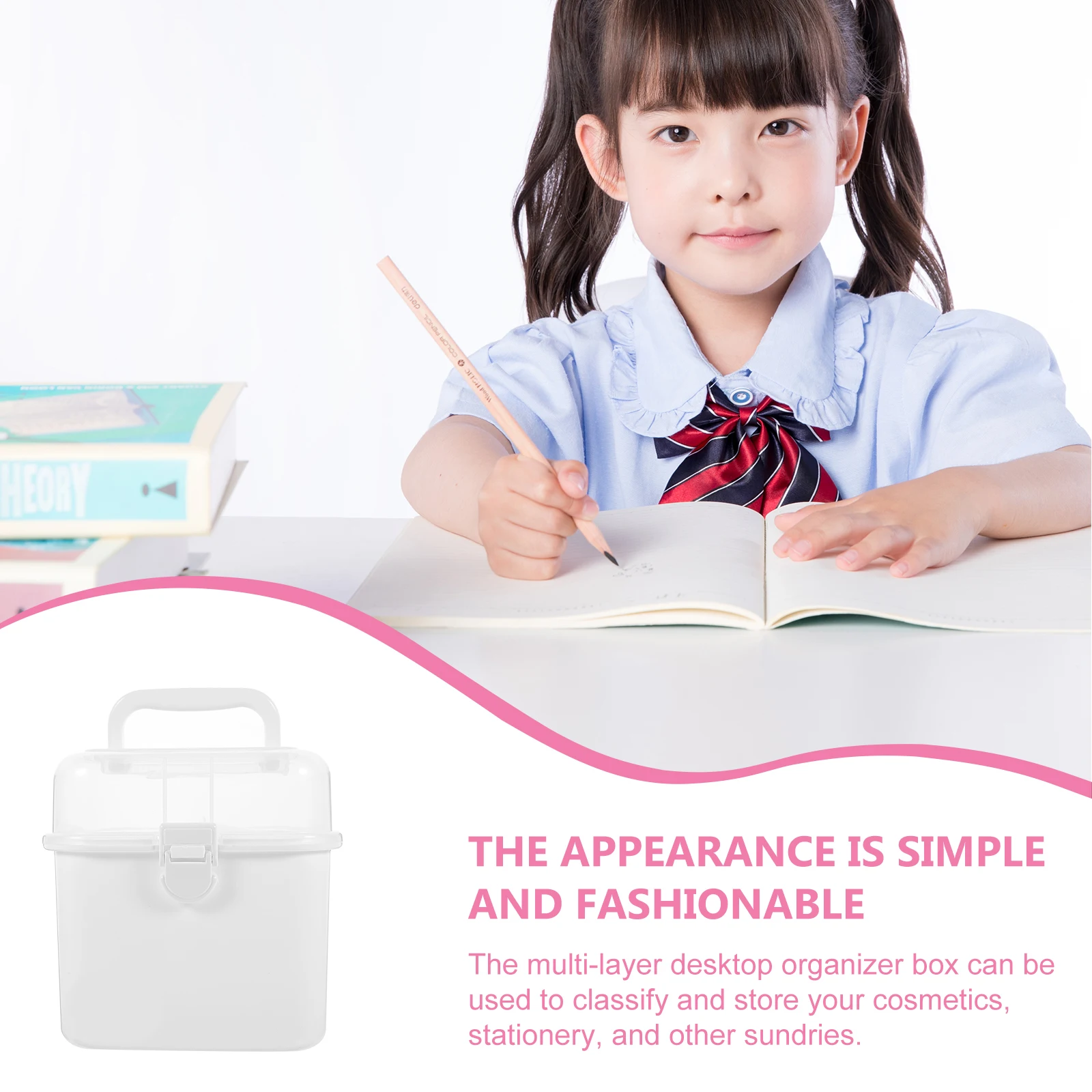 Sturdy Desktop Stationery Storage Box Organizer Large Capacity Multi-Function Pp Material Countertop Makeup Holder Office
Sturdy Desktop Stationery Storage Box Organizer Large Capacity Multi-Function Pp Material Countertop Makeup Holder Office
