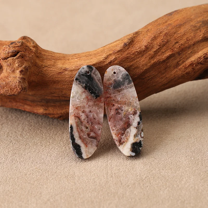 Natural Agate Long Oval Earrings Beads for Jewelry Making, Handmade Natural stones beads 38*14*3mm 8g
Natural Agate Long Oval Earrings Beads for Jewelry Making, Handmade Natural stones beads 38*14*3mm 8g