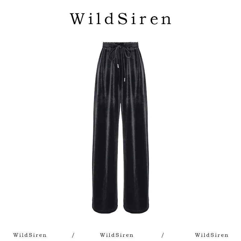 Black Velvet Wide Leg Pants Women's Spring Loose Trousers Drawstring Casual High Waist Straight Cut Polyester Spandex Blend
Black Velvet Wide Leg Pants Women's Spring Loose Trousers Drawstring Casual High Waist Straight Cut Polyester Spandex Blend