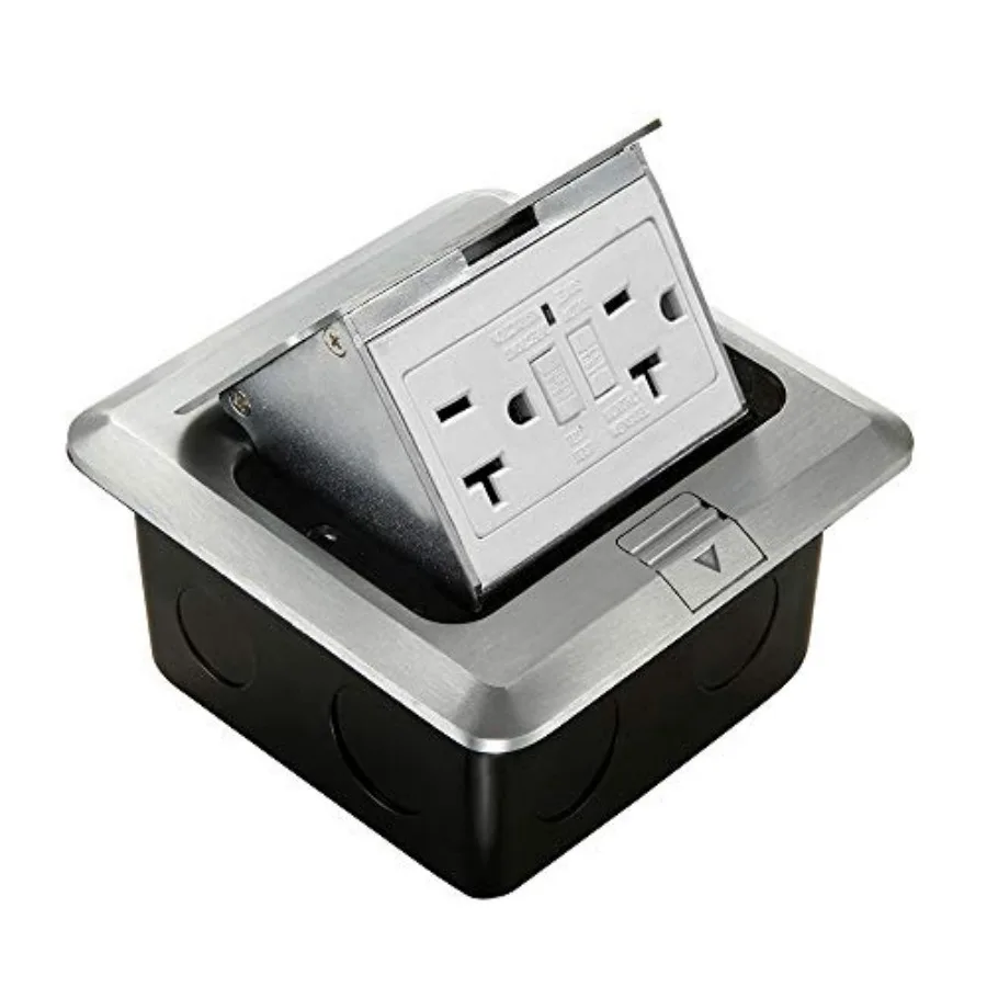 Pop Up Floor Electrical Outlet Kitchen Countertop UL Listed Pop Out GFCI Receptacle Box Cover with Waterproof Socket 20A Silver
Pop Up Floor Electrical Outlet Kitchen Countertop UL Listed Pop Out GFCI Receptacle Box Cover with Waterproof Socket 20A Silver