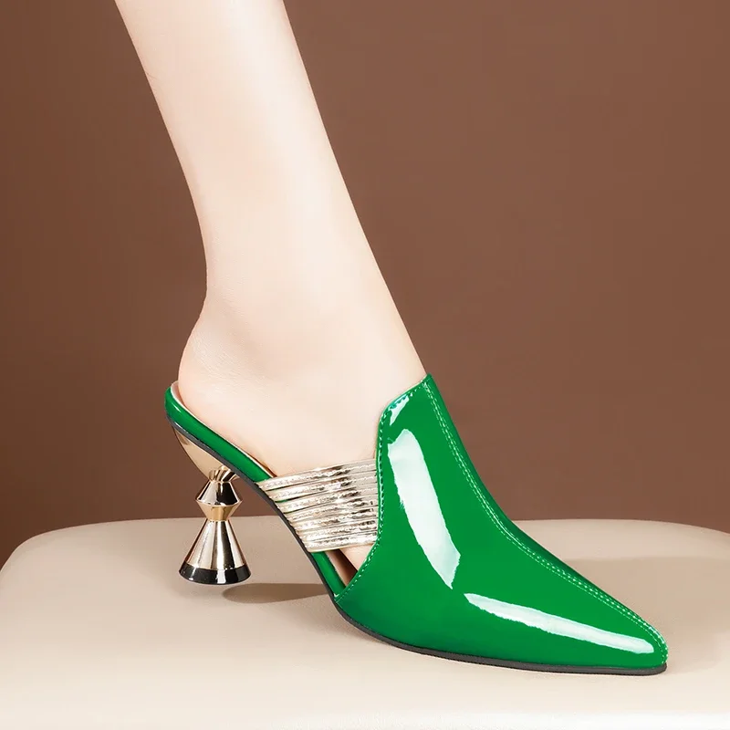 35-46 Large Size Bow-top Slippers Temperament Match Color Wine Glass with Sandals Sexy Pointy Stiletto Sandals
35-46 Large Size Bow-top Slippers Temperament Match Color Wine Glass with Sandals Sexy Pointy Stiletto Sandals