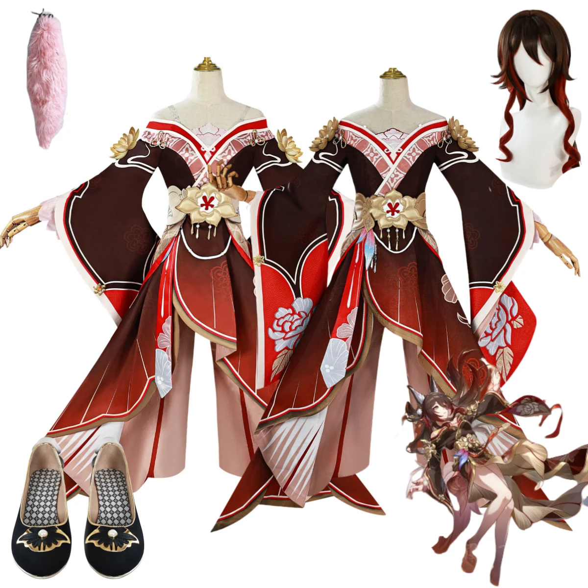 Game Tingyun Fugue Honkai: Star Rail Cosplay Costume The Xianzhou Luofu Wig Red Hanfu Dress Tail Shoe Woman Sexy Halloween Suit
Game Tingyun Fugue Honkai: Star Rail Cosplay Costume The Xianzhou Luofu Wig Red Hanfu Dress Tail Shoe Woman Sexy Halloween Suit