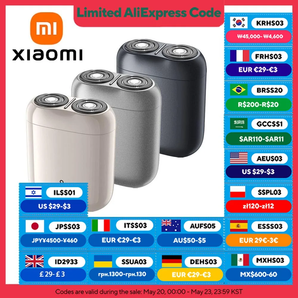 XIAOMI MIJIA S200 Electric Shavers Portable IPX7 Washable Dry Wet Razor Beard Trimmer Cutter Rechargeable For Men Razors Machine
XIAOMI MIJIA S200 Electric Shavers Portable IPX7 Washable Dry Wet Razor Beard Trimmer Cutter Rechargeable For Men Razors Machine