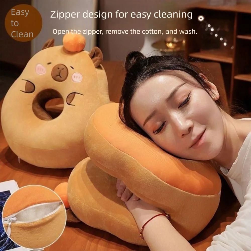 Double-sided Capybara Office Nap Pillow Super Soft Keep Warm Hand Warmer Pillow Hand Hold Stuffed Capybara Neck Pillow Men Women
Double-sided Capybara Office Nap Pillow Super Soft Keep Warm Hand Warmer Pillow Hand Hold Stuffed Capybara Neck Pillow Men Women
