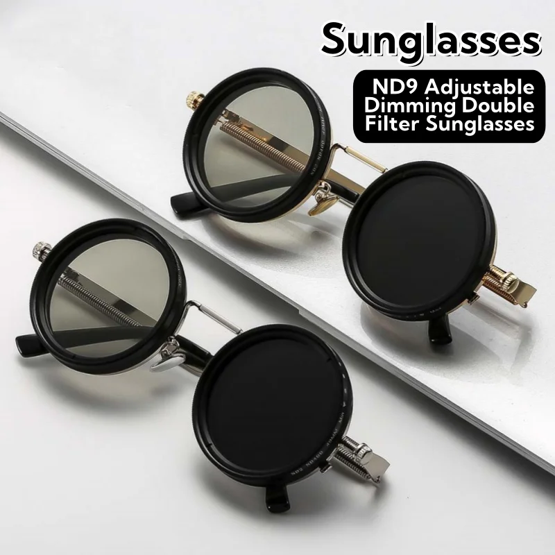 Leisure Round ND9 Adjustable Dimming Double Filter Sunglasses Uv-resistant Personalized Polarized Light Glasses Eye Protection
Leisure Round ND9 Adjustable Dimming Double Filter Sunglasses Uv-resistant Personalized Polarized Light Glasses Eye Protection
