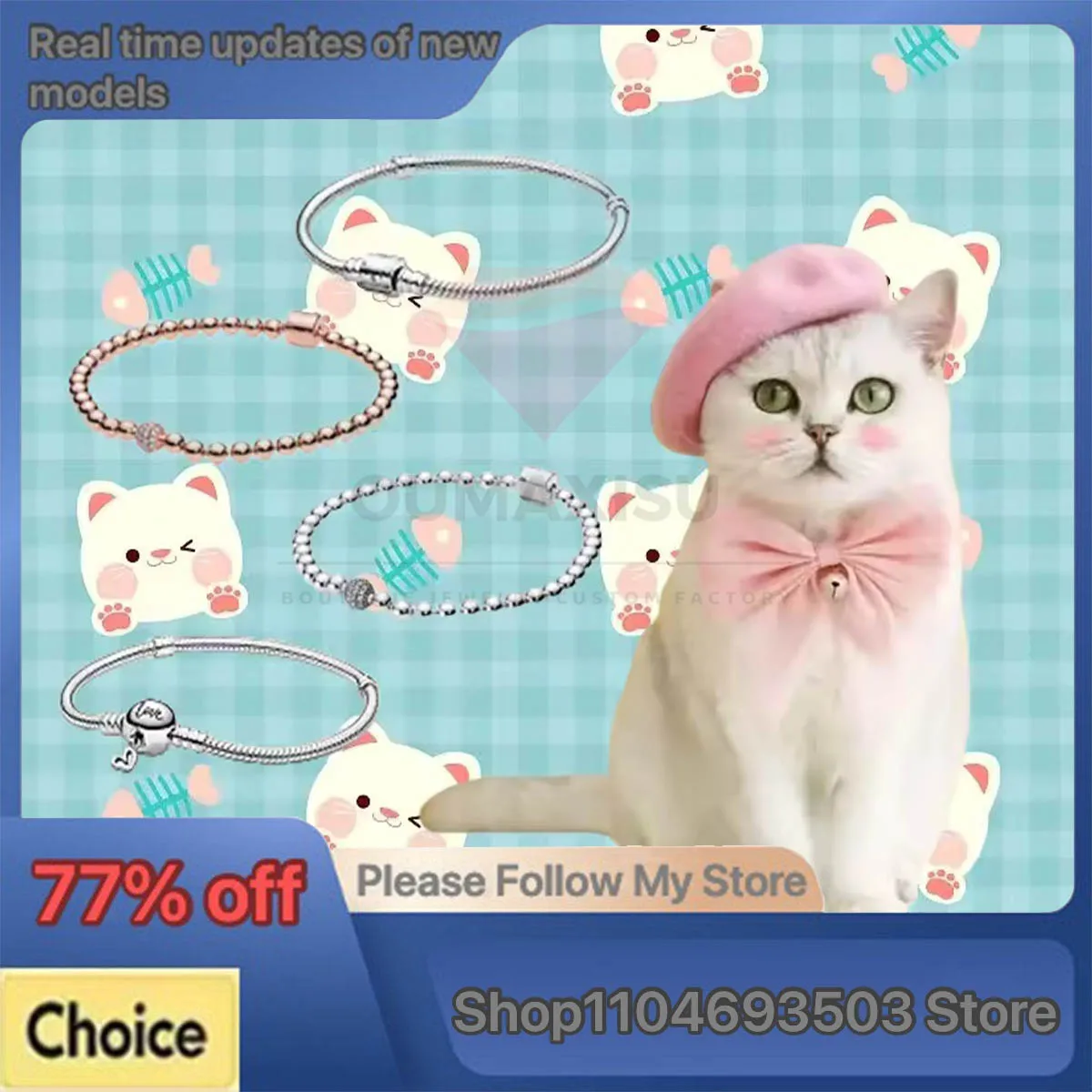 Fashionable Light Luxury S925 Zirconia Spanish Bracelet Cat Accessories High Quality Party Versatile Jewelry - Birthday Gift
Fashionable Light Luxury S925 Zirconia Spanish Bracelet Cat Accessories High Quality Party Versatile Jewelry - Birthday Gift