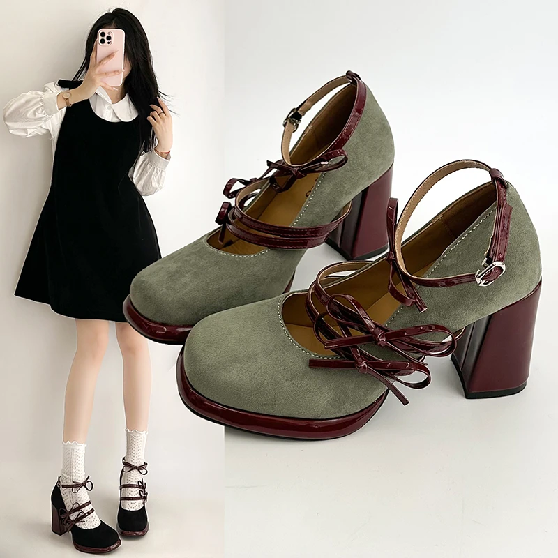 Vintage Suede Square Toe Mary Jane Shoes Women's 2026 Spring New One-Buckle Platform High-Heeled Shoes
Vintage Suede Square Toe Mary Jane Shoes Women's 2026 Spring New One-Buckle Platform High-Heeled Shoes