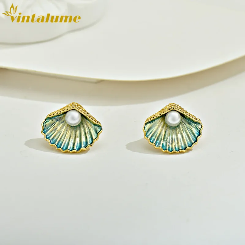 Модные украшения Vintalume: эмалевые серьги-гвоздики в форме жемчужной ракушки для женщин и девушек, простые, изящные, маленькие, многослойные, в подарок на вечеринку.
Модные украшения Vintalume: эмалевые серьги-гвоздики в форме жемчужной ракушки для женщин и девушек, простые, изящные, маленькие, многослойные, в подарок на вечеринку.