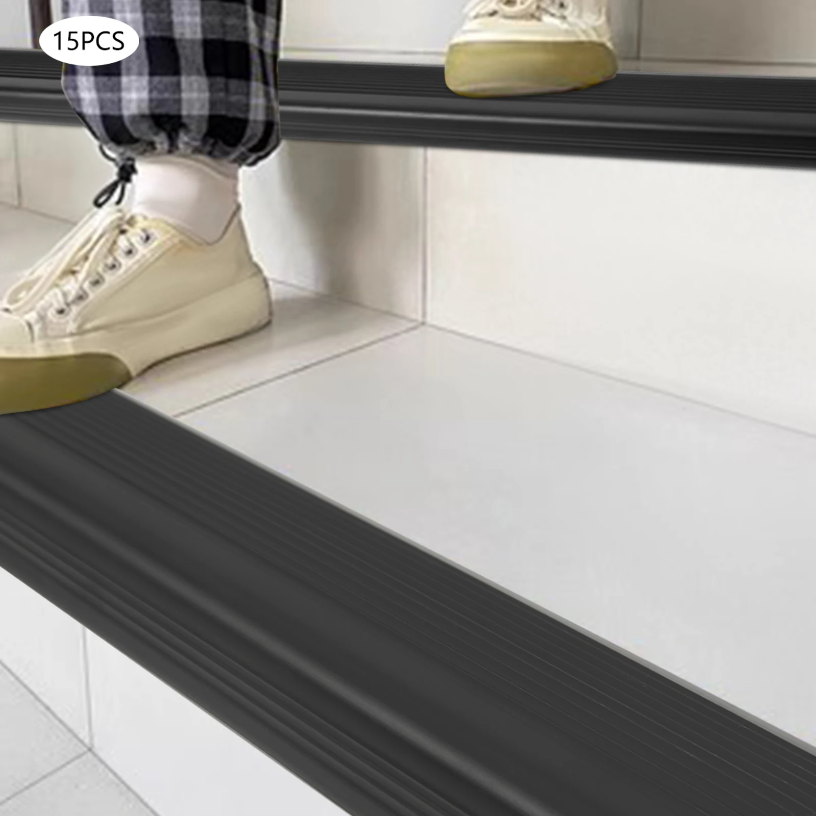 15Pcs PVC Stair Edge Protector Anti-Slip Stair Corner Waterproof Step Edge Trim 35.43*1.97*0.98 Inch
15Pcs PVC Stair Edge Protector Anti-Slip Stair Corner Waterproof Step Edge Trim 35.43*1.97*0.98 Inch