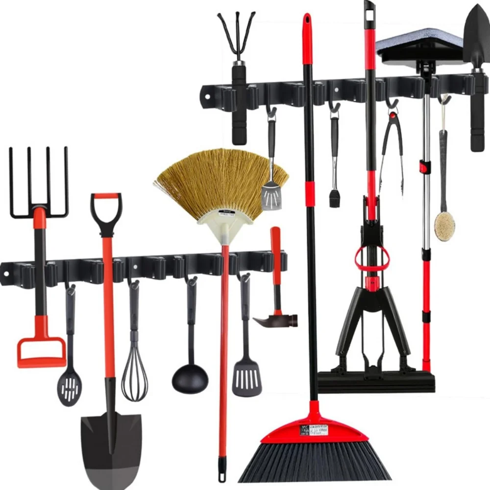 Wall-mounted Mop and Broom Holder Heavy-duty Stainless Steel Storage Rack Mop Hanging Rack Garden and Garage Organization Rack
Wall-mounted Mop and Broom Holder Heavy-duty Stainless Steel Storage Rack Mop Hanging Rack Garden and Garage Organization Rack