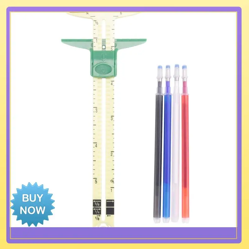 Big Deal T-Shaped Sliding Gauge Sewing Measurement, Using 4 Colors Of Fabric Thermal Erasing Pen, 5 In 1 Sewing Ruler Tool
Big Deal T-Shaped Sliding Gauge Sewing Measurement, Using 4 Colors Of Fabric Thermal Erasing Pen, 5 In 1 Sewing Ruler Tool