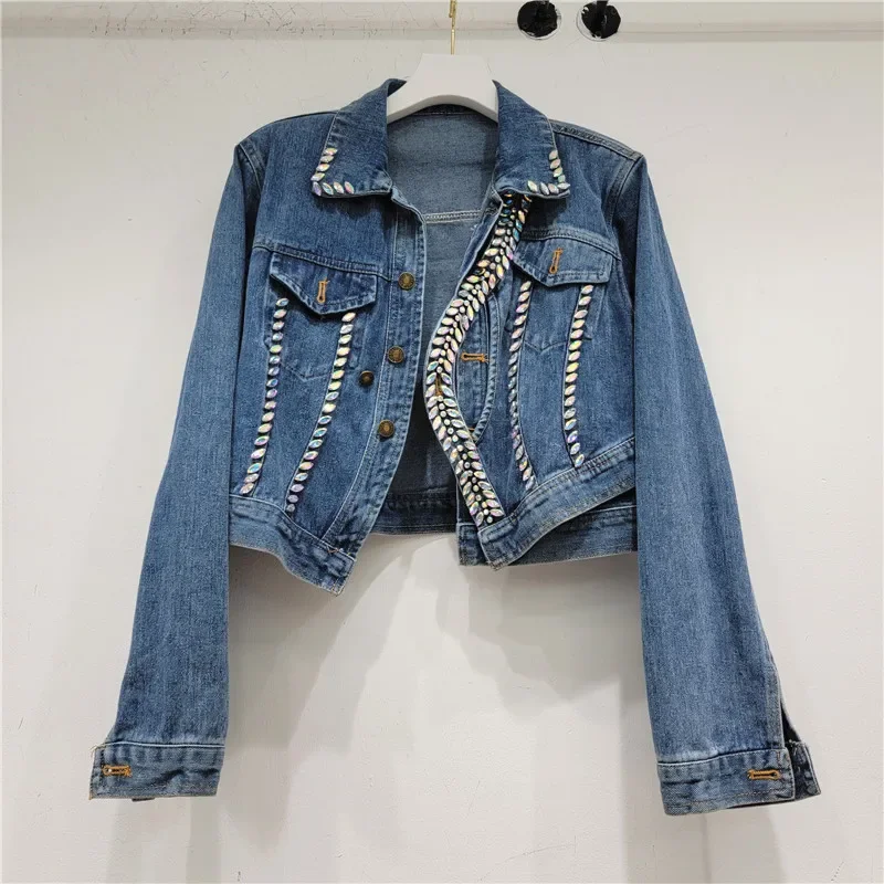 Spring Autumn Vintage Washed Blue Short Denim Jacket Women Irregular Single-breasted Long Sleeve Jeans Jacket Female Streetwear
Spring Autumn Vintage Washed Blue Short Denim Jacket Women Irregular Single-breasted Long Sleeve Jeans Jacket Female Streetwear